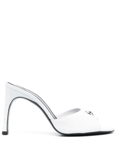 Coperni White Logo Mules