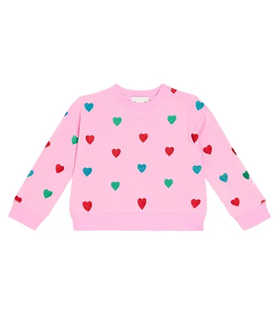 Stella Mccartney Kids' Printed Cotton Jersey Sweatshirt In Pink