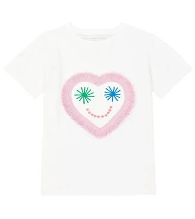 Stella Mccartney Stella Mc Cartney Kids Heart-embroidered T-shirt In White