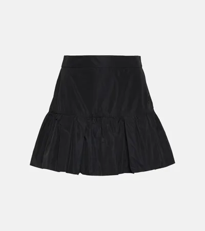 Moncler Pleated Hem Mini Skirt In Black