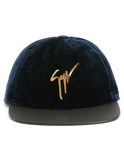 Giuseppe Zanotti Cohen Logo-lettering Cap In Blue