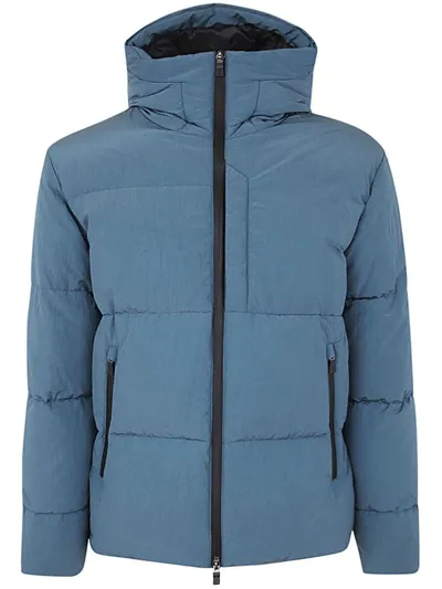 Herno Bomber Jacket Clothing In Indian Blue