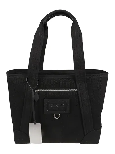 Kenzo Logo Patch Tote In Black