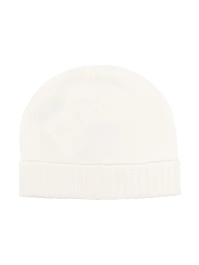 Malo Fine-knit Cashmere Beanie In White