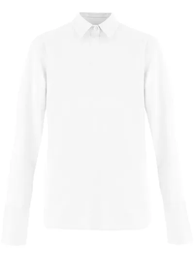 Ferragamo Cotton Stretch Shirt In White