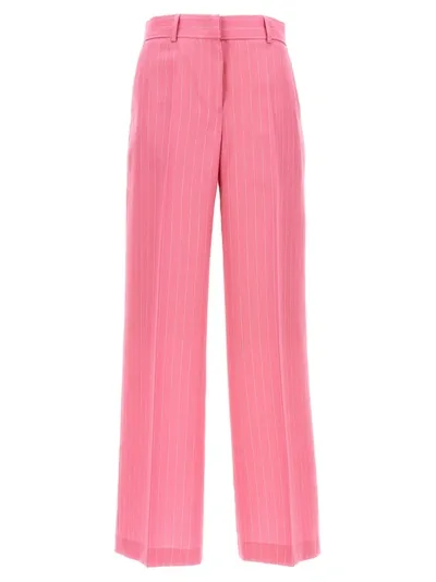 Msgm Pinstripe Pants In Light Pink