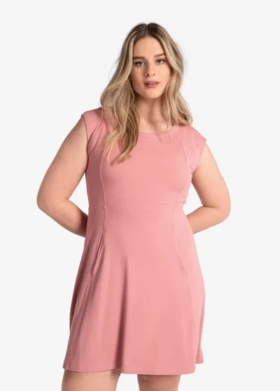 Lole Traverse Short Sleeve Dress In Peony