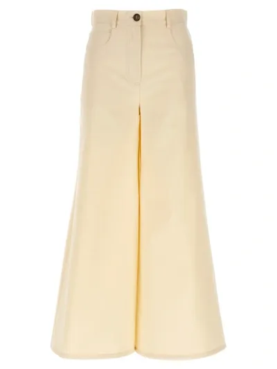 Rochas Wide Leg Jeans In Beige