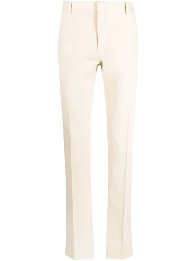 Zegna Slim-cut Tailored Trousers In Nude