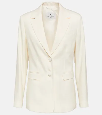 Etro Wool Blazer In White