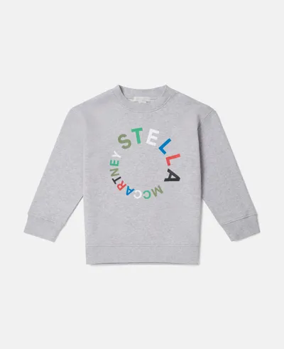 Stella Mccartney Circular Logo Embroidery Sweatshirt In Grey