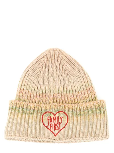 Family First Beanie Hat In Beige