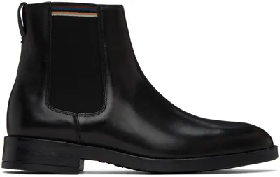 Paul Smith Black Lansing Chelsea Boots In Blacks