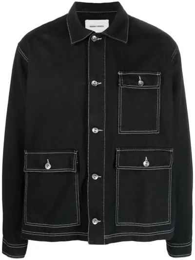 Henrik Vibskov Brandywine Denim Jacket In Black