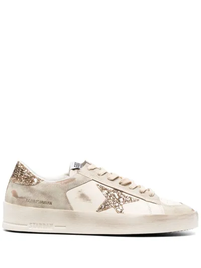 Golden Goose Star-patch Lace-up Sneakers In White