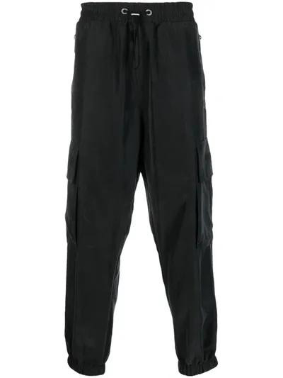 Balmain Tapered Cargo Trousers In Nero