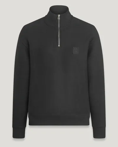 Belstaff Hockley Quarter Zip Sweatshirt In Black