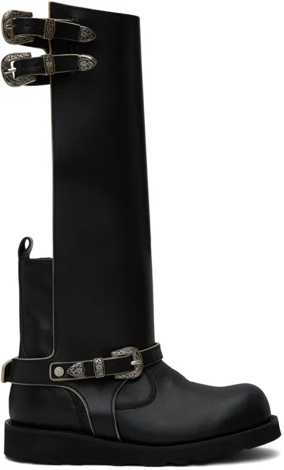 Andersson Bell Black Heather Cutout Leather Boots