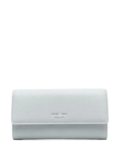 Emporio Armani Myea Logo-stamp Wallet In Grey