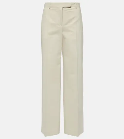 The Row Banew Cotton And Wool Wide-leg Pants In Multicoloured