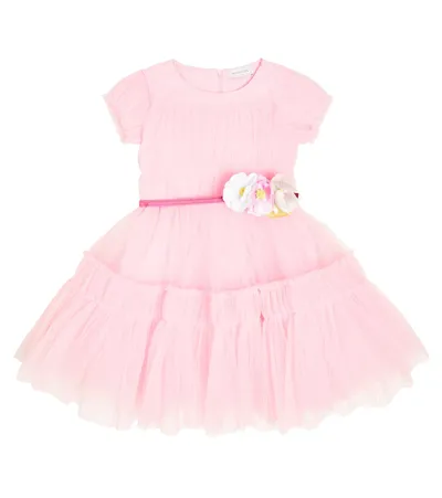 Monnalisa Babies' Tulle Dress In Pink