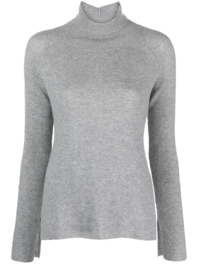 Ermanno Scervino Roll-neck Cashmere Jumper In Grey