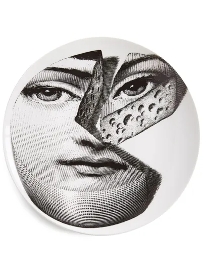 Fornasetti Tema E Variazioni Porcelain Plate (26cm) In White