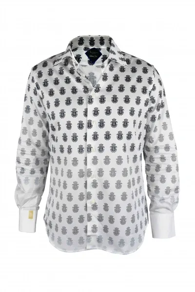 Billionaire Ls Milano All Over Shirt In White