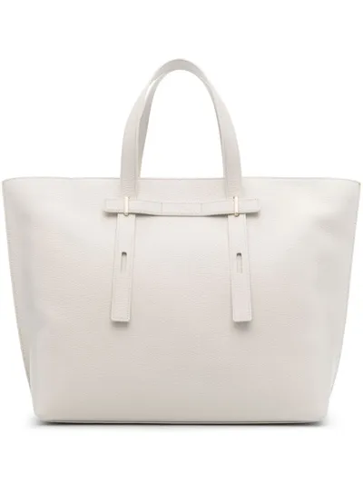 Furla Giove Leather Tote Bag In White