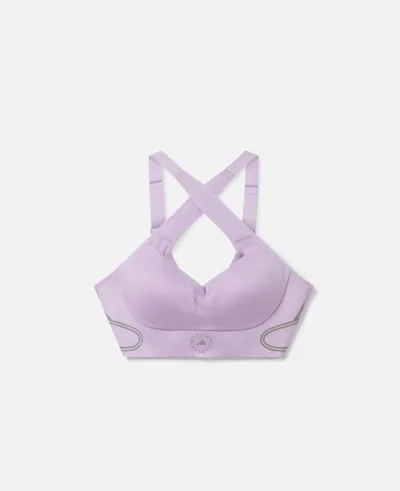 Stella Mccartney Truepace High Support Sports Bra In Purple Glow/dove Grey