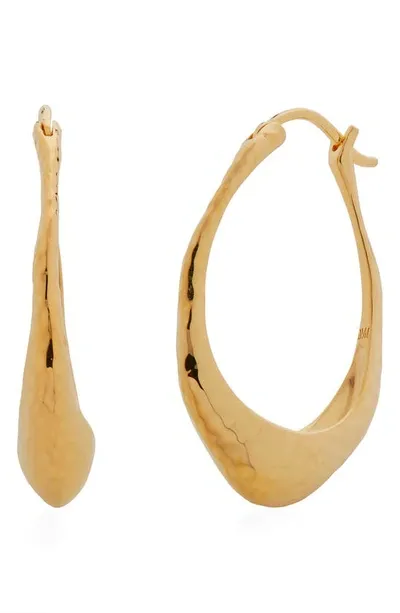 Monica Vinader Deia Hoop Earrings In 18ct Gold Vermeil On Sterling