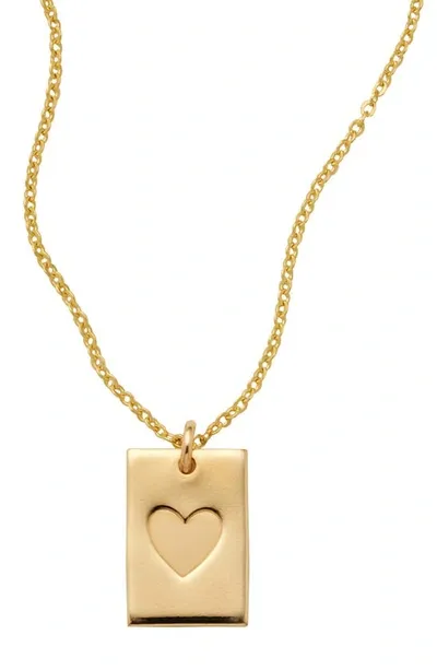 Made By Mary Good Vibes Daisy Pendant Necklace In Gold Heart