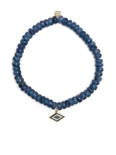 Sydney Evan 14k Yellow Gold Kyanite Blue Diamond Bead Bracelet