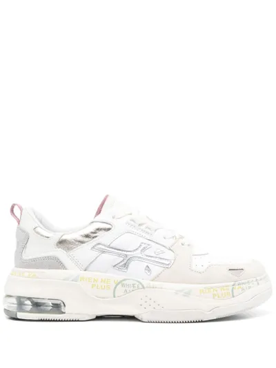 Premiata Drake Logo-patch Sneakers In White