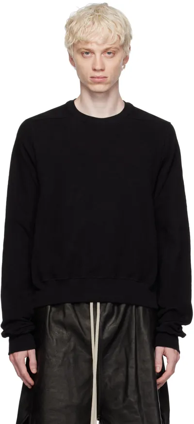 Rick Owens Black Crewneck Sweatshirt In 09 Black