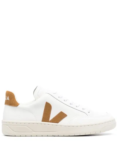 Veja V-12 Leather Sneakers In Nocolor