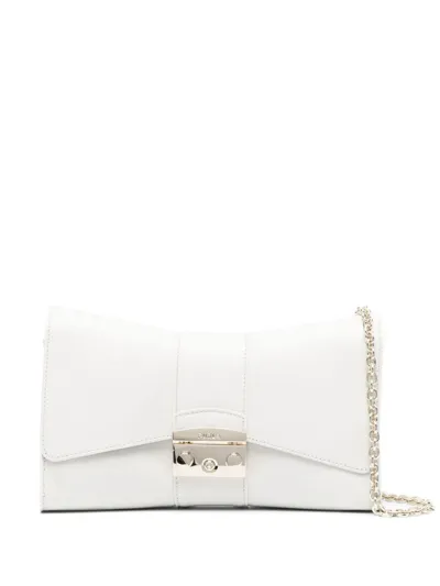 Furla Metropolis Leather Shoulder Bag In Neutrals