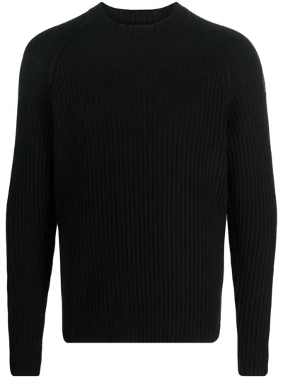 Parajumpers Merino-wool Ribbed Jumper In Black