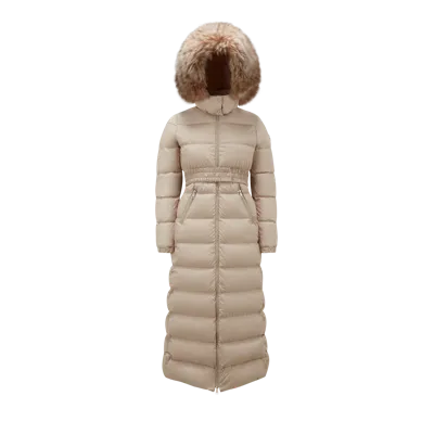 Moncler Collection Doudoune Longue Fudson In Beige