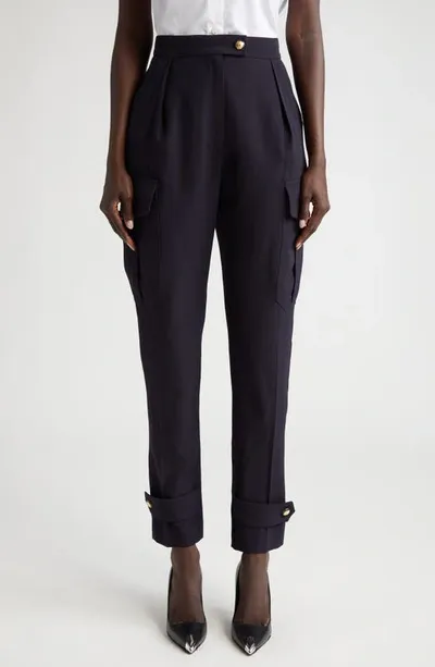 Alexander Mcqueen Tailored Cargo Trousers In Blue