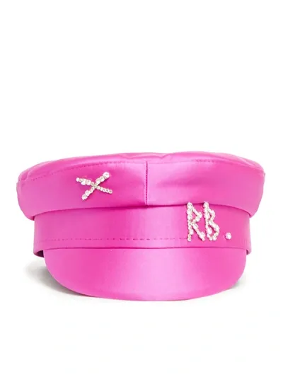 Ruslan Baginskiy Baker Boy Hat In Pink & Purple