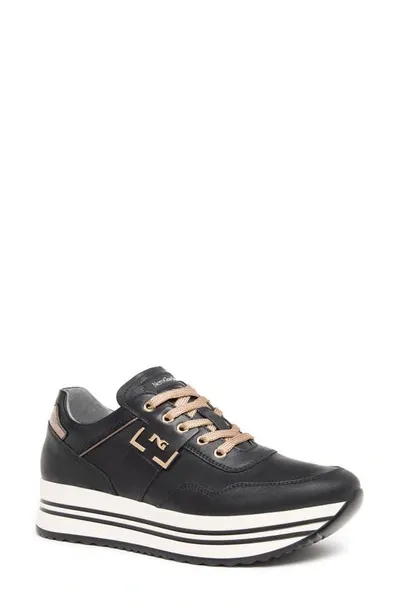 Nerogiardini Logo Hardware Platform Sneaker In Black