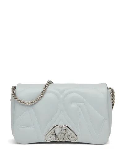 Alexander Mcqueen Small The Seal Shoulder Bag In Blue