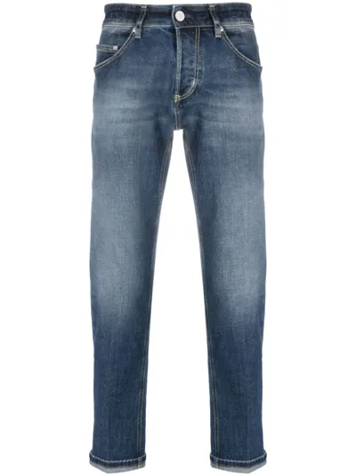 Pt Torino Mid-rise Slim-fit Jeans In Blau