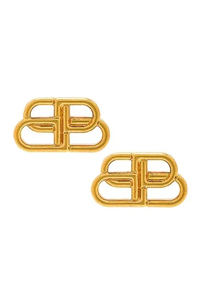 Balenciaga Bb Stud Earrings In Gold