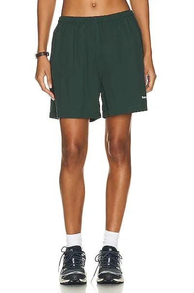 Museum Of Peace And Quiet Green Wordmark Shorts In Pine