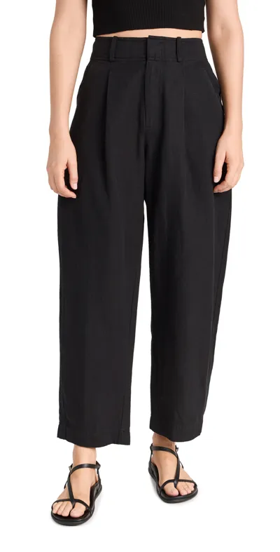 Apiece Apart Bari Crop Trousers In Black