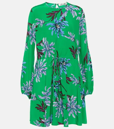 Diane Von Furstenberg Sydney Floral Minidress In Multicoloured