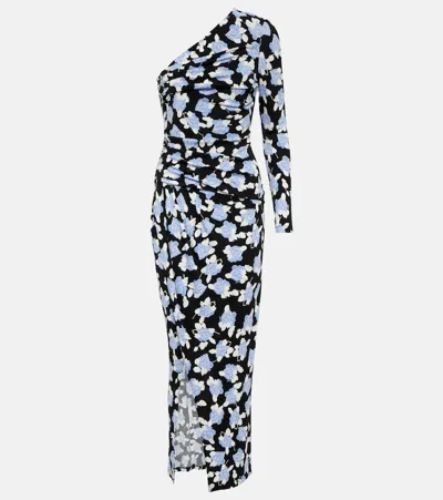 Diane Von Furstenberg Kitana One-shoulder Maxi Dress In Blue