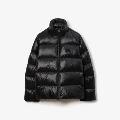 Burberry Ekd Nylon Puffer Jacket In Black